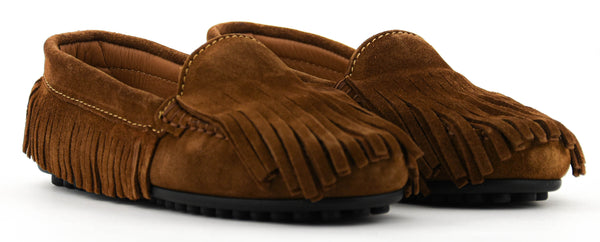 Paul Warmer TORAL OTOE MOCCASINE FRANGES TABACCO