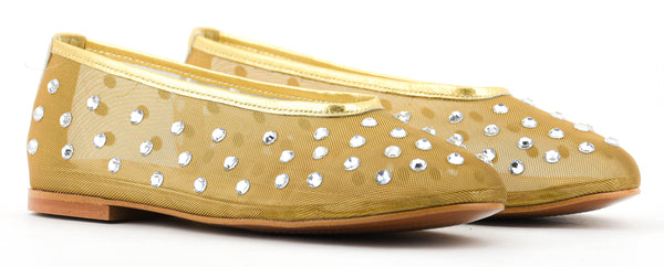 Paul Warmer TORAL SYBILLA MESH BALLERINA GOLD