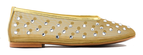 paul warmer TORAL SYBILLA MESH BALLERINA GOLD