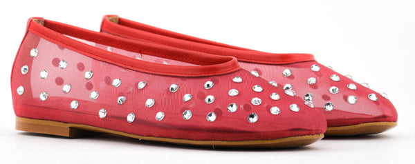 Paul Warmer TORAL SYBILLA MESH BALLERINA RED