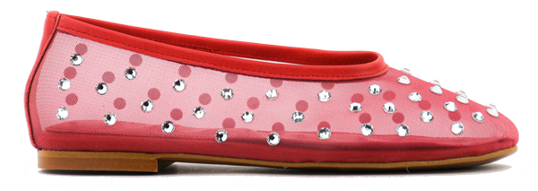 paul warmer TORAL SYBILLA MESH BALLERINA RED