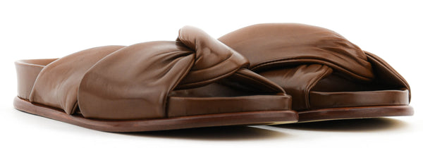 Paul Warmer PAUL WARMER TWISTED NAPPA SANDAL COGNAC