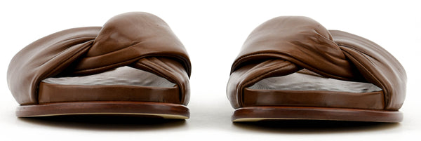 Paul Warmer PAUL WARMER TWISTED NAPPA SANDAL COGNAC