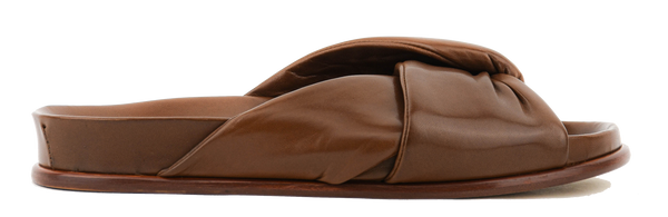 paul warmer PAUL WARMER TWISTED NAPPA SANDAL COGNAC