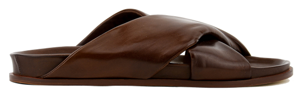 paul warmer PAUL WARMER TWISTED NAPPA SANDAL COGNAC