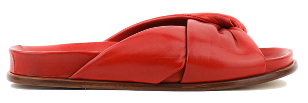 paul warmer PAUL WARMER TWISTED NAPPA SANDAL LIPSTICK