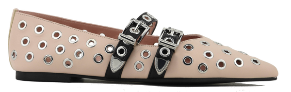 paul warmer PRETTY BALLERINA ELLA EYELET NUDE BLACK