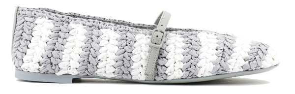 paul warmer ROBERTO FESTA LEROY BALLERINA RAFFIA WHITE GREY
