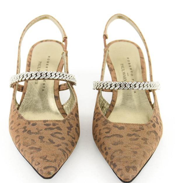 Paul Warmer ROBERTO FESTA MALLORY PUMP SLINGBACK LEOPARD