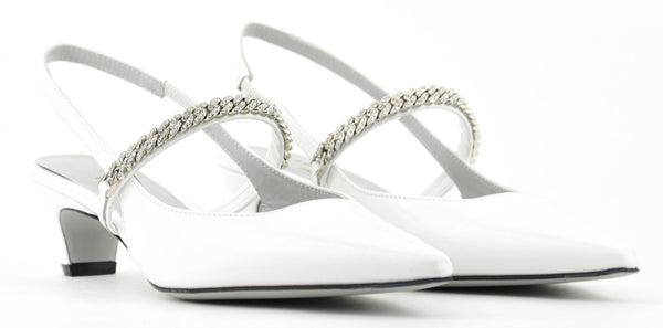 Paul Warmer ROBERTO FESTA MALLORY PUMP SLINGBACK WHITE