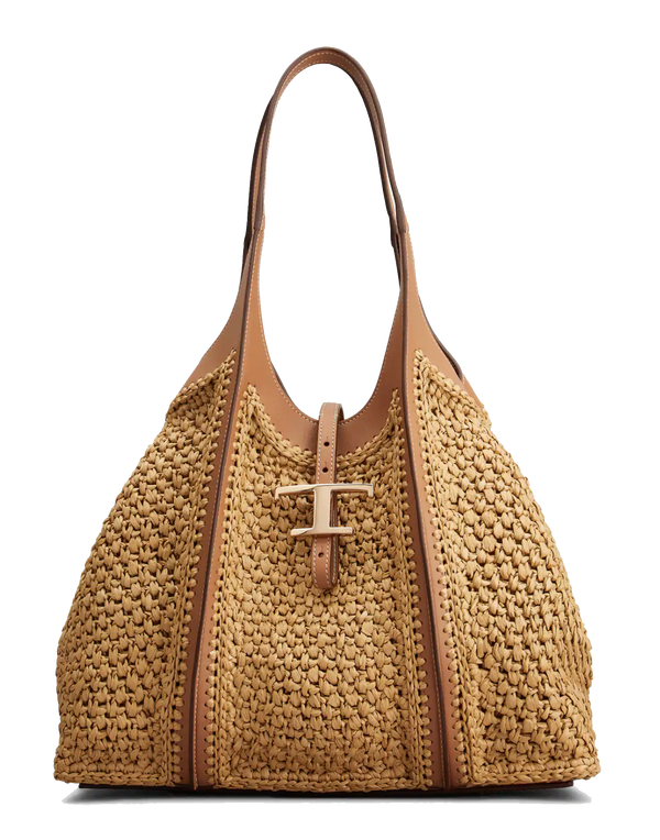 Paul Warmer TODS T TIMELESS SHOPPER RAFFIA NATUREL MEDIUM