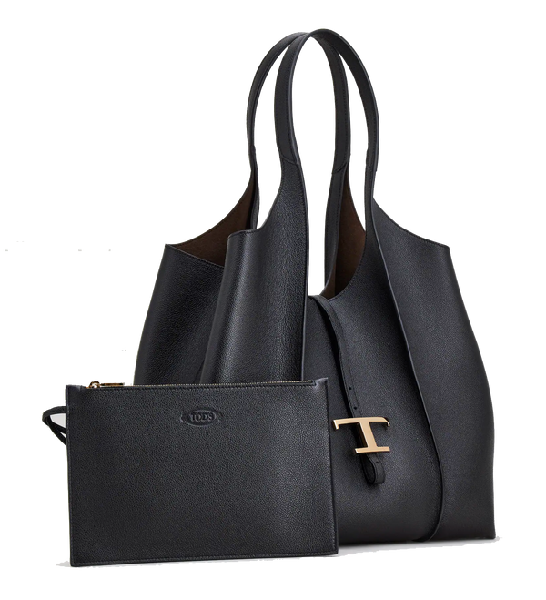 Paul Warmer TODS T TIMELESS SHOPPING BAG BLACK MEDIUM