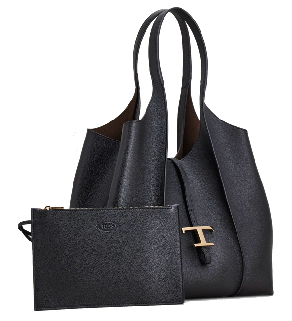 Paul Warmer TODS T TIMELESS SHOPPING BAG BLACK MEDIUM