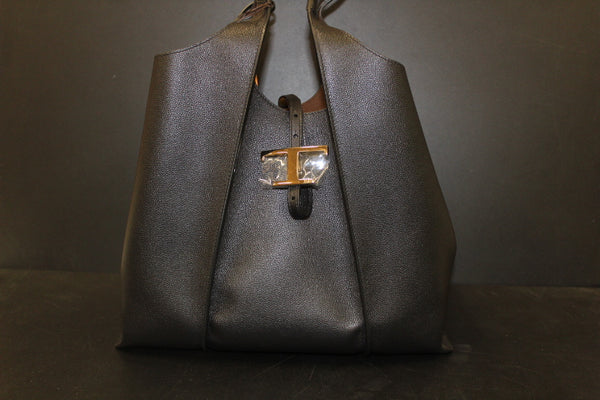 Paul Warmer TODS T TIMELESS SHOPPING BAG BLACK MEDIUM