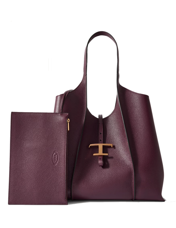 Paul Warmer TODS T TIMELESS SHOPPING BAG BORDEAUX MEDIUM