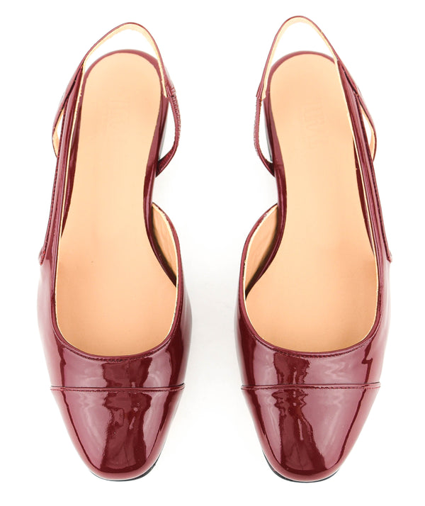 Paul Warmer TORAL MANHATTAN BALLERINA BURGUNDY PATENT