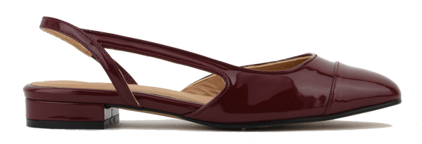 paul warmer TORAL MANHATTAN BALLERINA BURGUNDY PATENT
