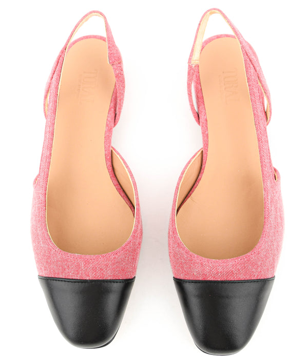 Paul Warmer TORAL MANHATTAN BALLERINA WASHED DENIM ROJO