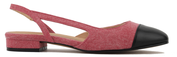 paul warmer TORAL MANHATTAN BALLERINA WASHED DENIM ROJO