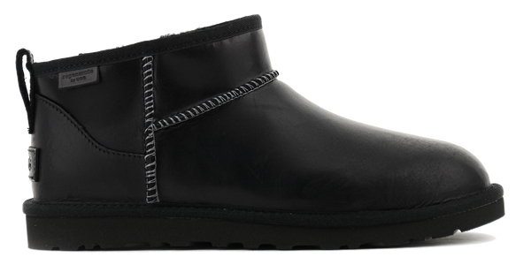 paul warmer UGG CLASSIC ULTRA MINI LEATHER REGEN BLACK