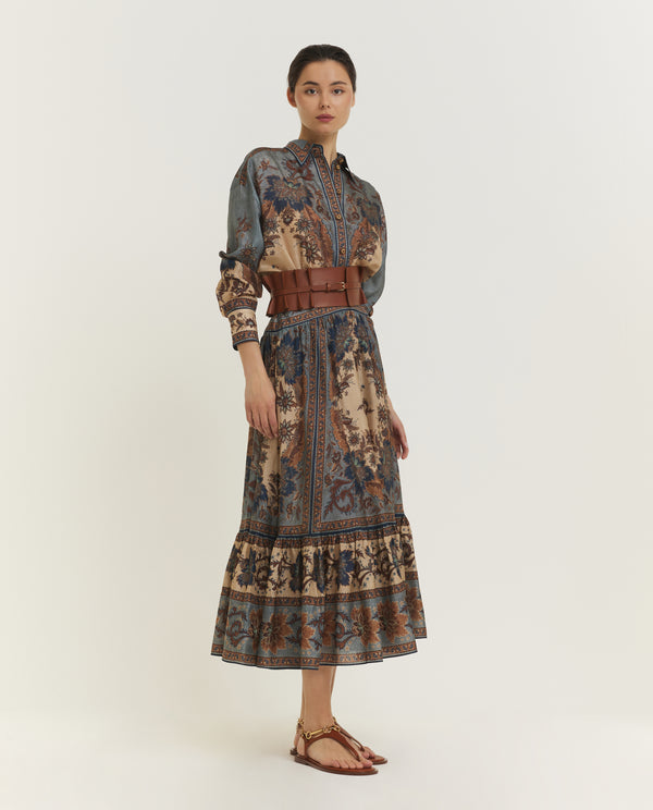 Pauw Ascension Tiered Rok - Blauw