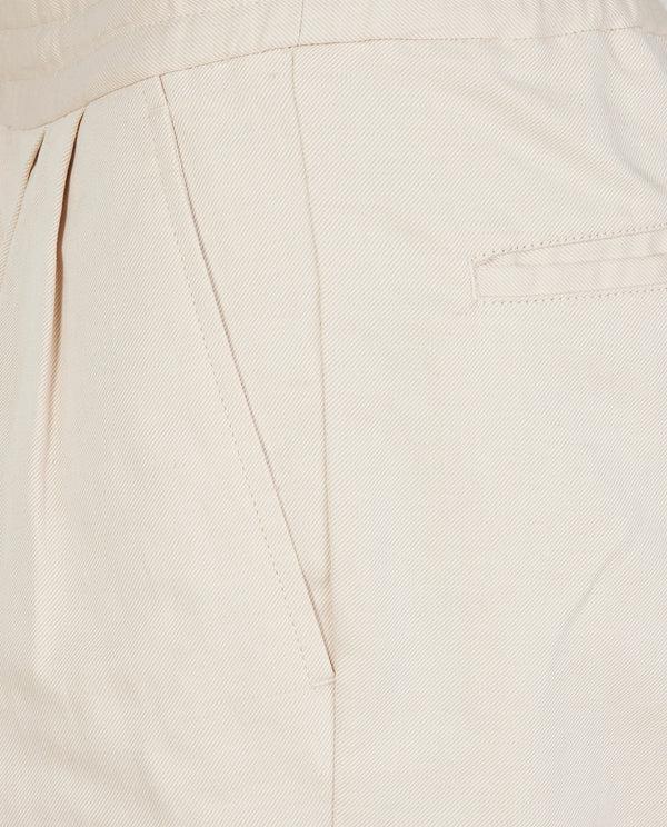 Pauw Bandplooi Korte Broek - Ecru