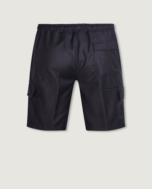Pauw Cashmere Zijden Shorts - Donkerblauw