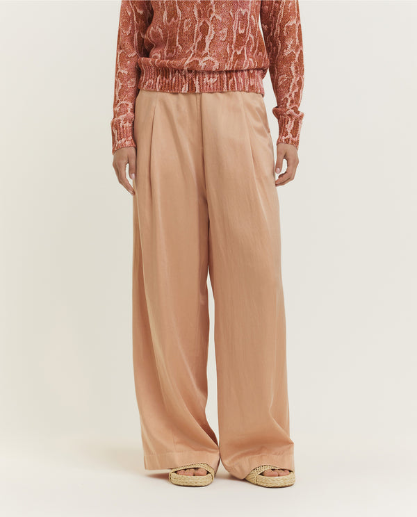 pauw Cupro Katoenen Broek - Roze