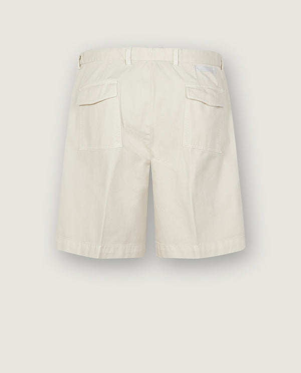 Pauw Geplooide Katoenen Shorts - Ecru