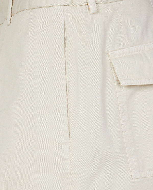 Pauw Geplooide Katoenen Shorts - Ecru