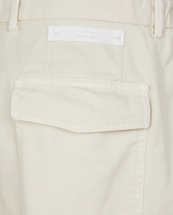 Pauw Geplooide Katoenen Shorts - Ecru