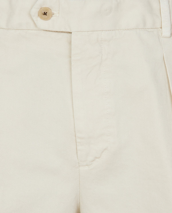 pauw Geplooide Katoenen Shorts - Ecru