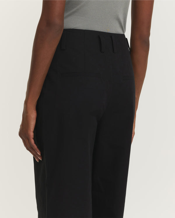 Pauw Geplooide Wijde Broek - Zwart