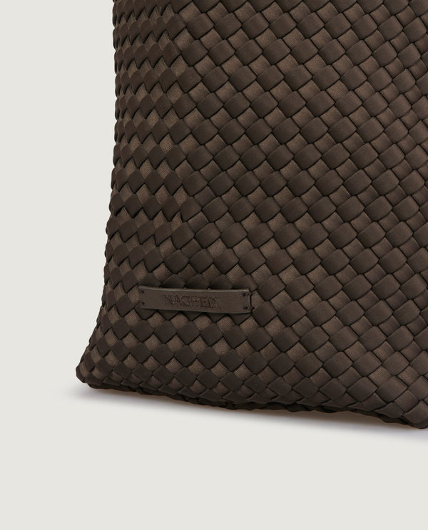 Pauw Grote Geweven Shopper - Bruin