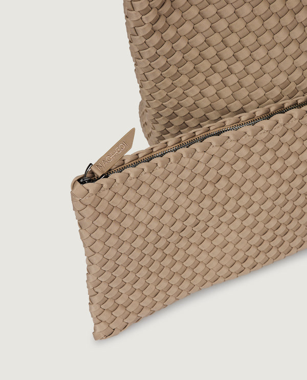 Pauw Grote Geweven Shopper - Lichtbruin