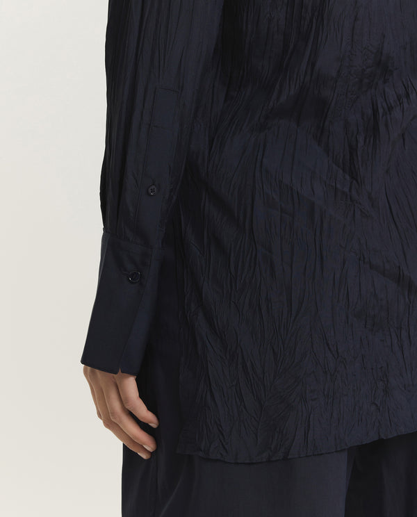 pauw Habotai Zijden Bercy Blouse - Donkerblauw