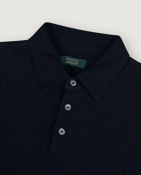 pauw Ice Cotton Pique Polo - Donkerblauw