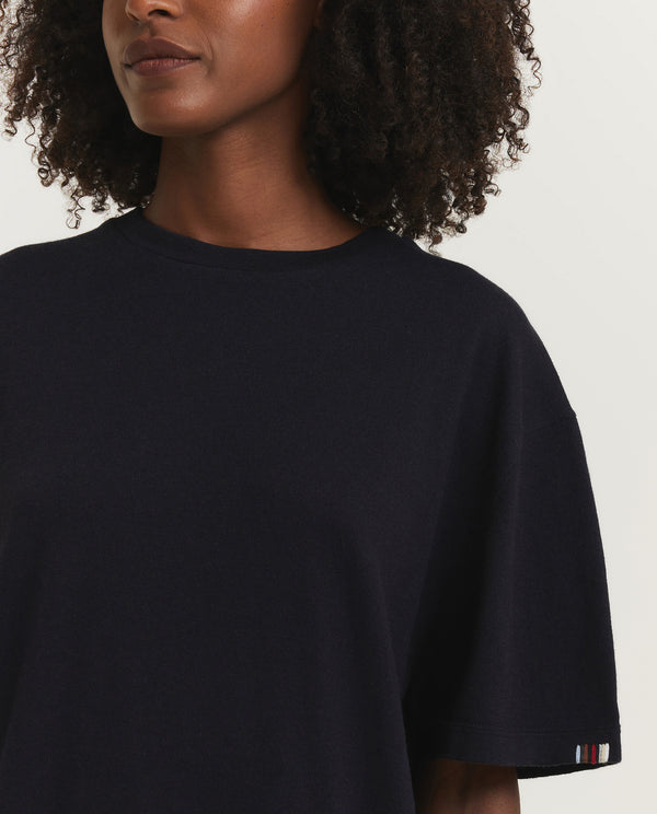 pauw Katoen-Cashmere T-Shirt - Donkerblauw