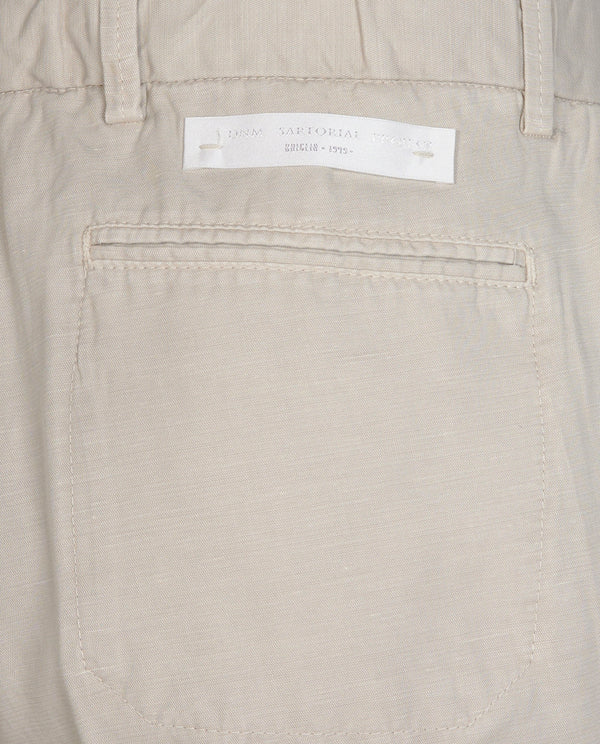 pauw Katoen Linnen Shorts - Lichtgrijs