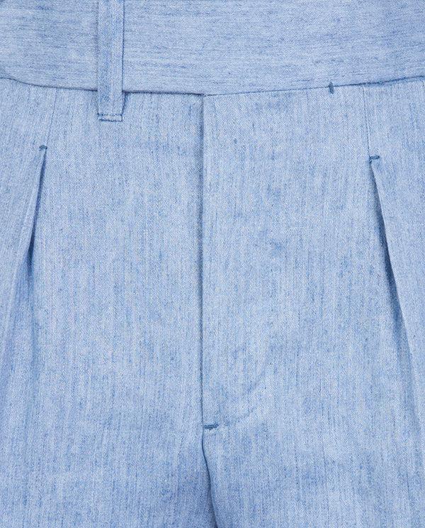 pauw Linnen Broek - Lichtblauw
