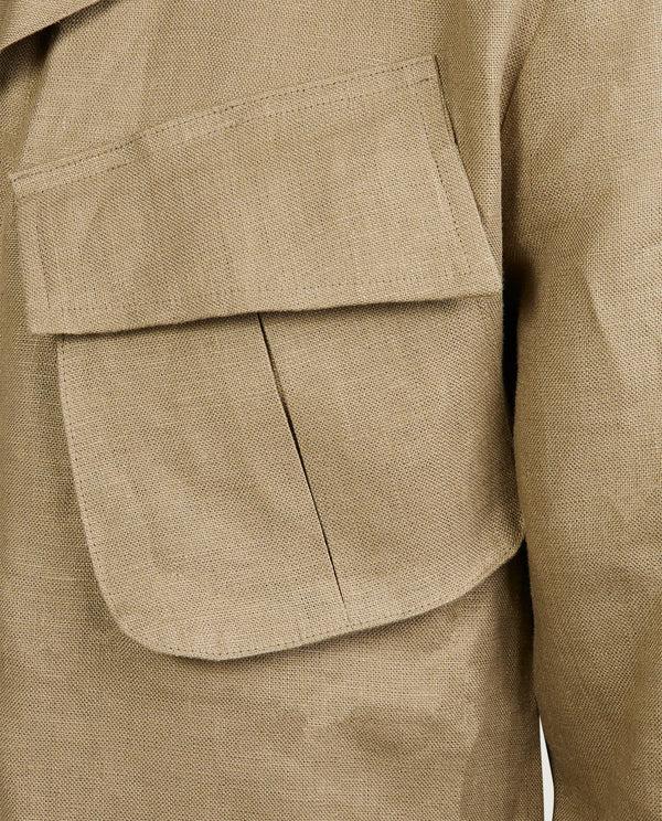 pauw Linnen Jungle Jacket - Lichtbruin