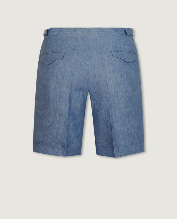 Pauw Linnen Korte Broek - Blauw