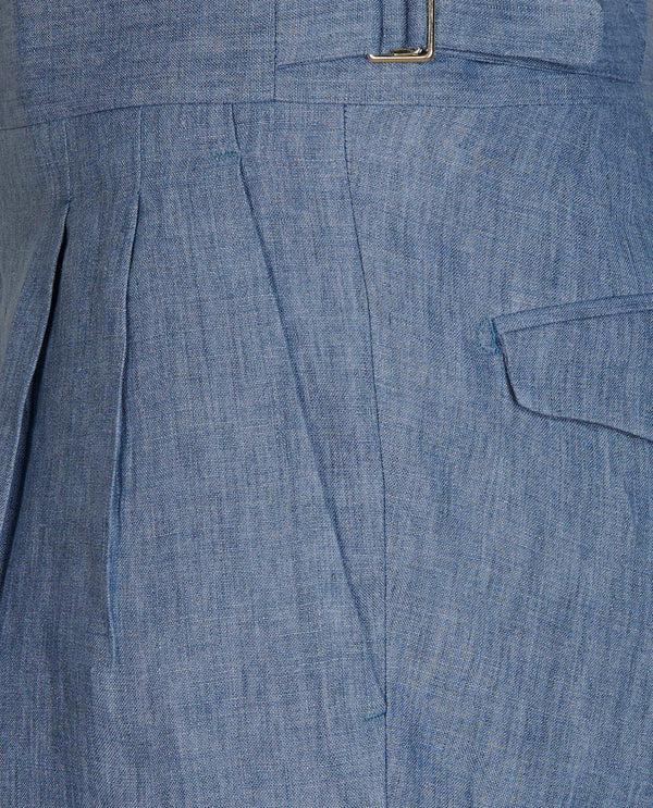 Pauw Linnen Korte Broek - Blauw