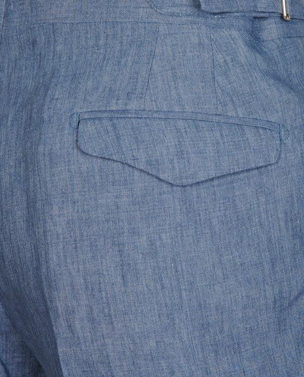 Pauw Linnen Korte Broek - Blauw