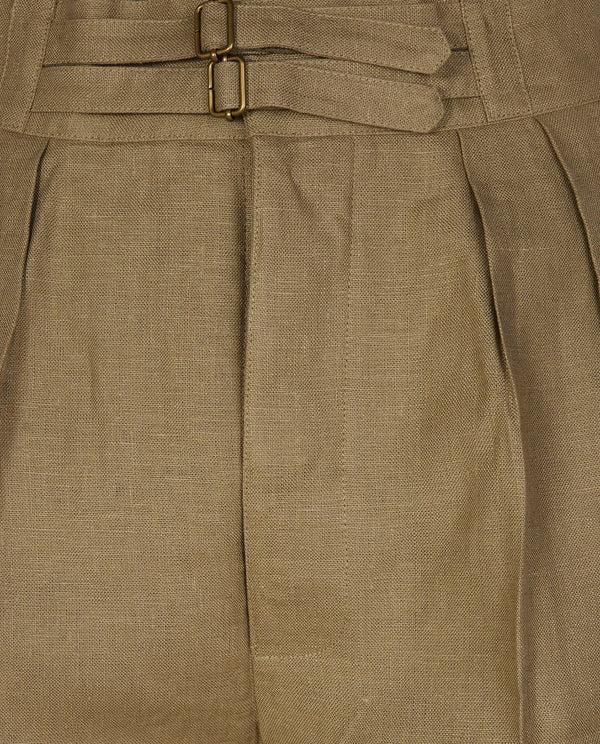 pauw Linnen Safari Shorts - Bruin