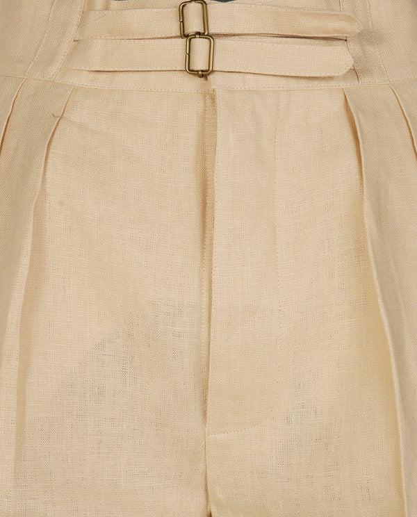 pauw Linnen Safari Shorts - Lichtbruin