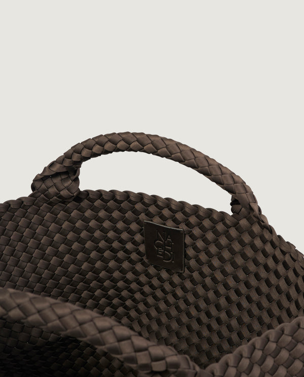 Pauw Medium Geweven Shopper - Bruin