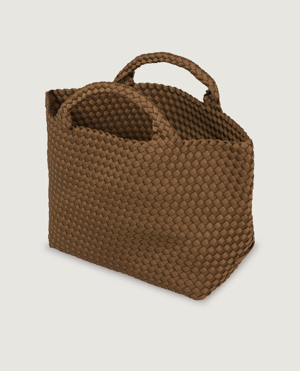Pauw Medium Geweven Shopper - Bruin
