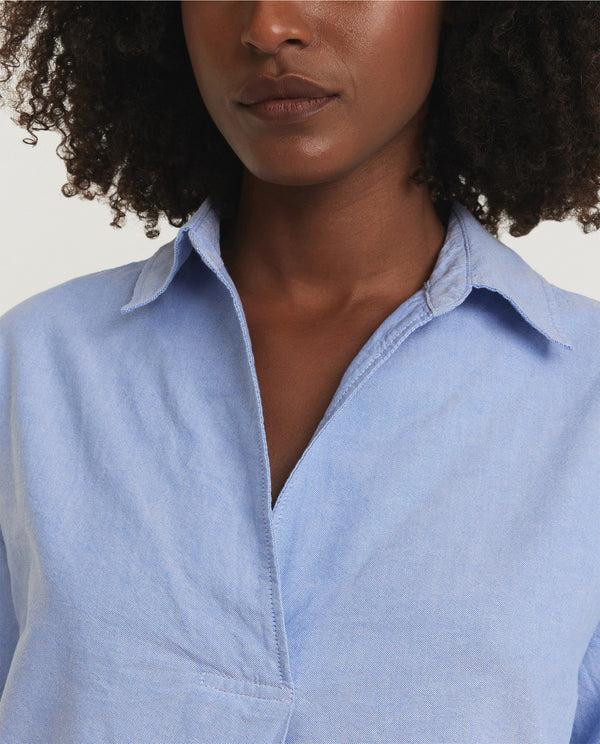 pauw Oxford Cotton Poloshirt - Lichtblauw