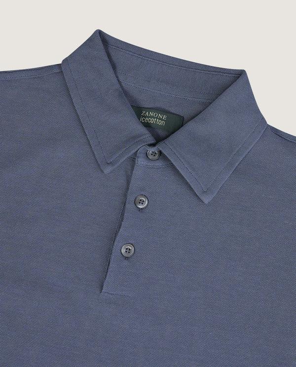 pauw Pique Ice Cotton Polo - Blauw